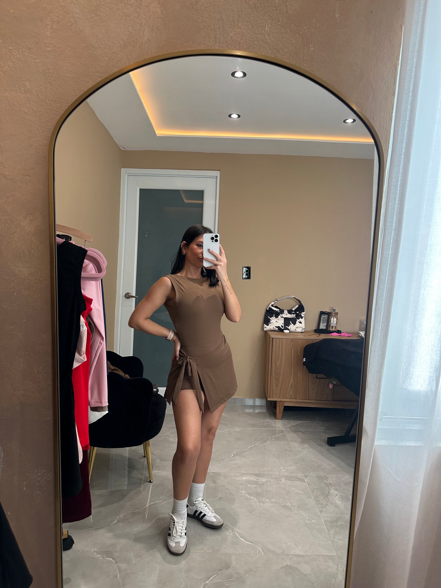 Brown Romper Dress