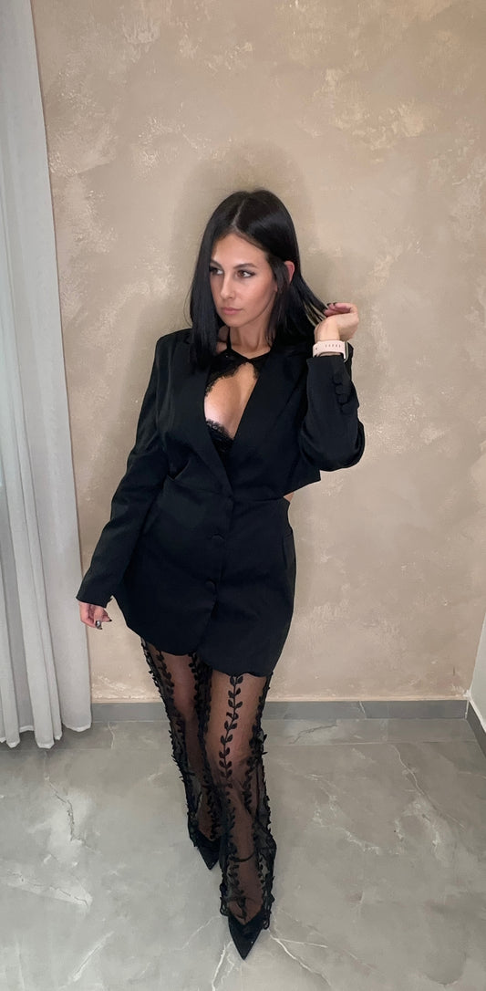 Cut out Blazer dress/Lace pants