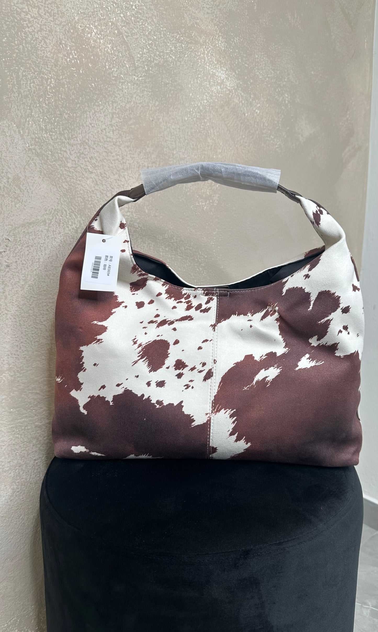 Cow Print Shoulder Tote Bag