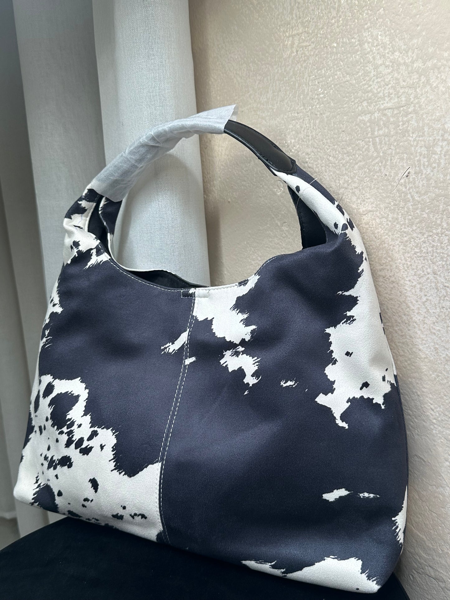 Cow Print Shoulder Tote Bag