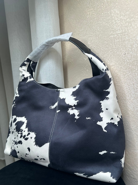 Cow Print Shoulder Tote Bag