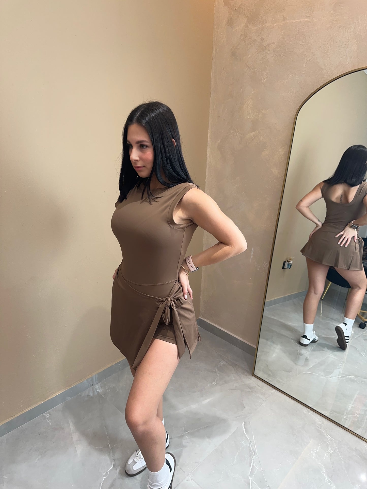 Brown Romper Dress